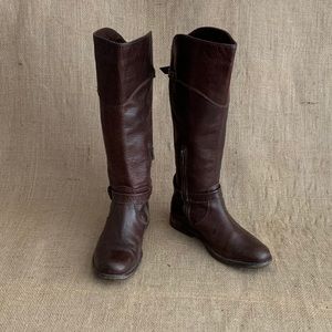 FRYE Womens Philip Riding Boots Leather Brown 7
